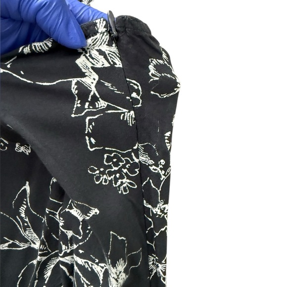 A&F high neck floral gray print maxi dress size large - Picture 8 of 14